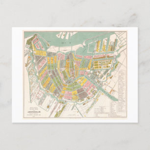 Antike Karte von Amsterdam, Niederlande,