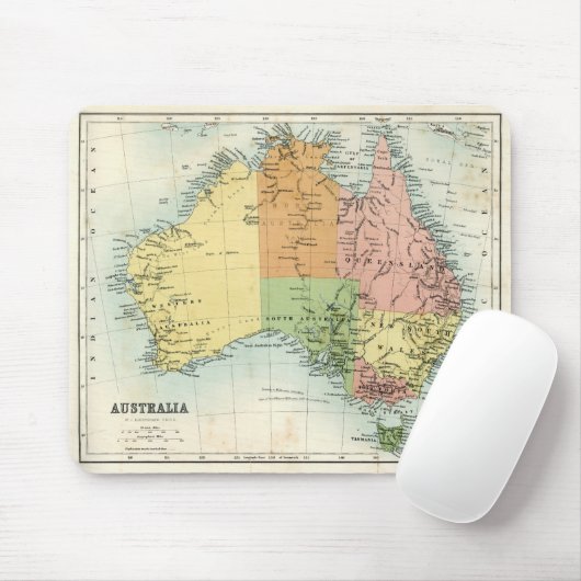 Antike Karte von Australien Mousepad (Mit Mouse)