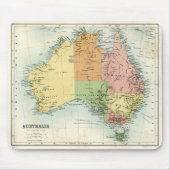 Antike Karte von Australien Mousepad (Vorne)