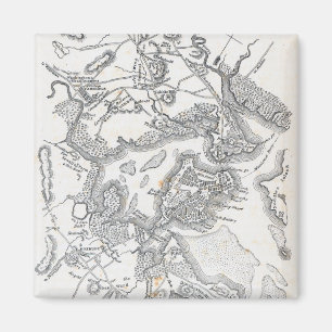 Antike Karte von Boston 1775-1776 Magnet