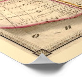 Antike Karte von Cincinnati Ohio Poster (Ecke)