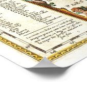 Antike Karte von Deutschland c. 1657 Poster (Ecke)