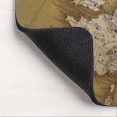 Antike Karte von Europa. Alte Welt. Mousepad (Ecke)