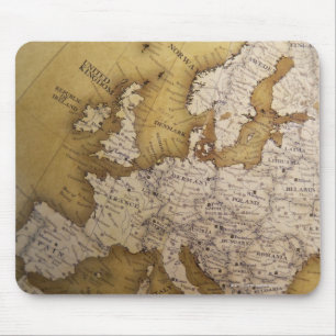 Antike Karte von Europa. Alte Welt. Mousepad