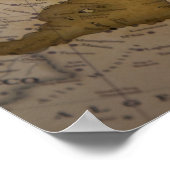 Antike Karte von Europa. Alte Welt. Poster (Ecke)