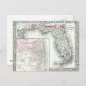 Antike Karte von Florida & Mobile, Alabama (Vorne/Hinten)