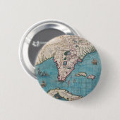 Antike Karte von Florida und von Kuba Button (Vorne & Hinten)