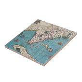 Antike Karte von Florida und von Kuba Fliese (Seite)