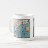 Antike Karte von Florida und von Kuba Kaffeetasse (Vorderseite Links)