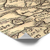 Antike Karte von Holland Poster (Ecke)