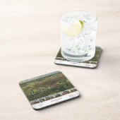 Antike Karte von Houston, Texas mit Fluss Buffalo Getränkeuntersetzer (Rechte Seite)