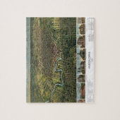 Antike Karte von Houston, Texas mit Fluss Buffalo Puzzle (Vertikal)