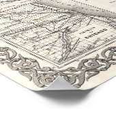 Antike Karte von Illinois Vintages Dekor Poster (Ecke)