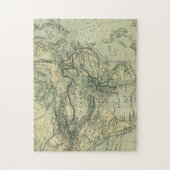 Antike Karte von Indien und Tibet Puzzle (Vertikal)