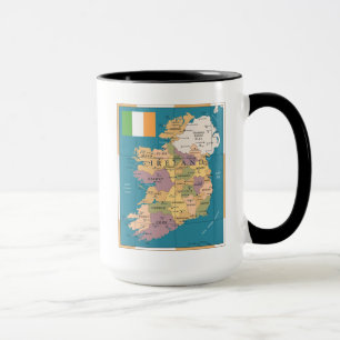Antike Karte von Irland Tasse