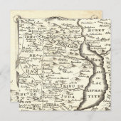 Antike Karte von Israel Bar Miztvah Einladungen (Vorne/Hinten)