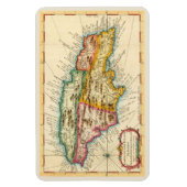 Antike Karte von Jamaika 1758 Magnet (Vertikal)