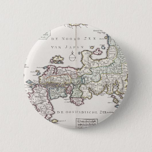 Antike Karte von Japan | 1769 Button (Vorderseite)