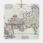 Antike Karte von Japan | 1769 Keramikornament (Rückseite)