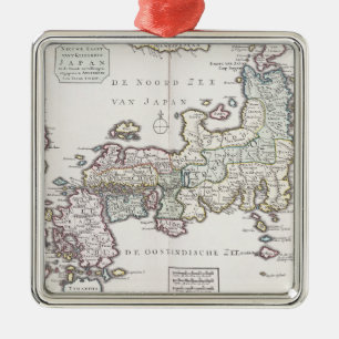 Antike Karte von Japan 1769 Ornament Aus Metall