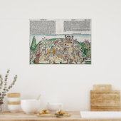 Antike Karte von Jerusalem Poster (Küche)