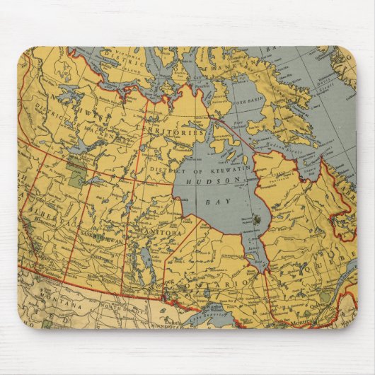 Antike Karte von Kanada Mousepad (Vorne)