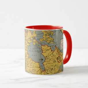 Antike Karte von Kanada Tasse