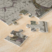 Antike Karte von Kanal, 1666 (Farbstich) Puzzle (Seite)