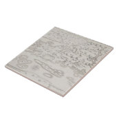 Antike Karte von Kroatien Fliese (Seite)