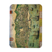 Antike Karte von Lissabon, Portugal, von Braun/Hog Magnet (Vertikal)