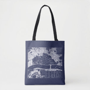 Antike Karte von London im Jahr 1666 Tote Tasche