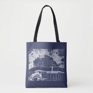 Antike Karte von London in 1666 Tasche
