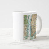 Antike Karte von Lower Manhattan und Central Park Jumbo-Tasse (Vorderseite Rechts)