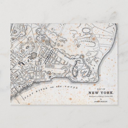 Antike Karte von New York (Vorderseite)