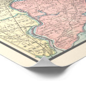 Antike Karte von New York City Poster (Ecke)