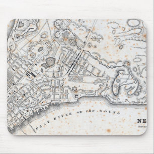 Antike Karte von New York Mousepad