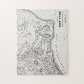 Antike Karte von New York Puzzle (Vertikal)