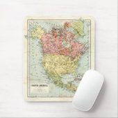 Antike Karte von Nordamerika Mousepad (Mit Mouse)
