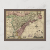 Antike Karte von Nordamerika, restauriert, 1763 (Vorderseite)