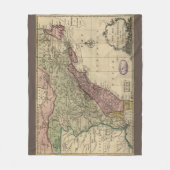 Antike Karte von Nordamerika, restauriert, 1763 Fleecedecke (Vorderseite)