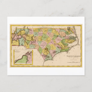 Antike Karte von North Carolina aus dem Jahr 1815
