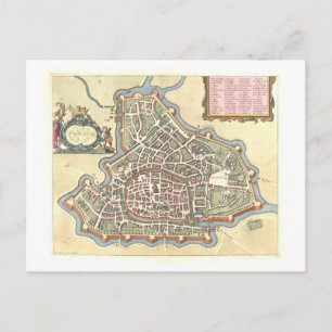 Antike Karte von Padua, Italien,