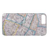 Antike Karte von Paris Case-Mate iPhone Hülle (Rückseite (Horizontal))