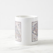 Antike Karte von Paris Kaffeetasse (Mittel)