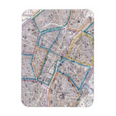 Antike Karte von Paris Magnet (Vertikal)
