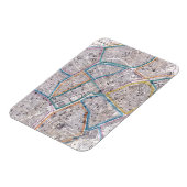 Antike Karte von Paris Magnet (Linke Seite)