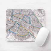 Antike Karte von Paris Mousepad (Mit Mouse)