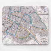 Antike Karte von Paris Mousepad (Vorne)