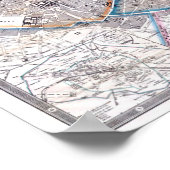 Antike Karte von Paris Poster (Ecke)