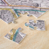 Antike Karte von Paris Puzzle (Seite)